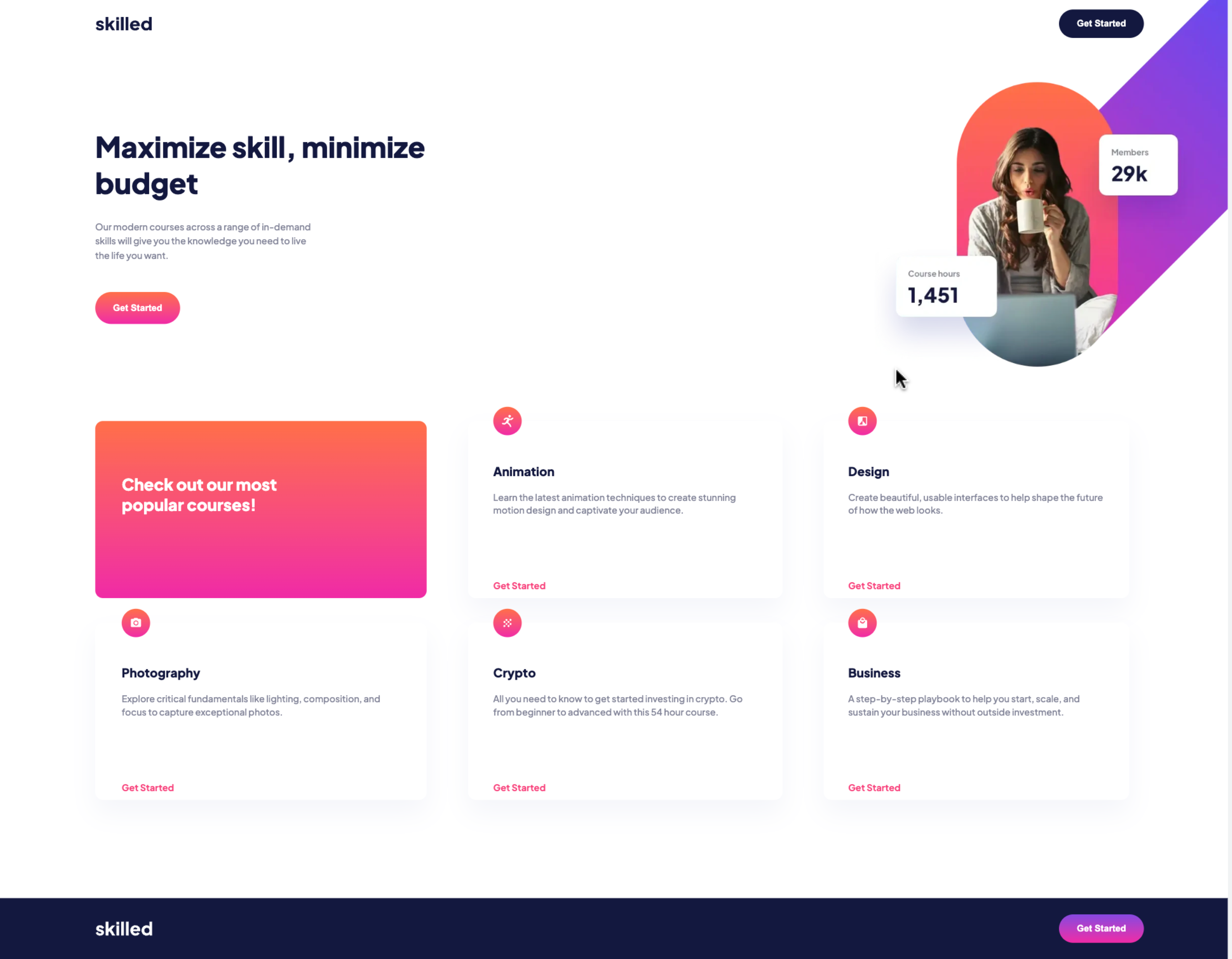 E-learning Homepage