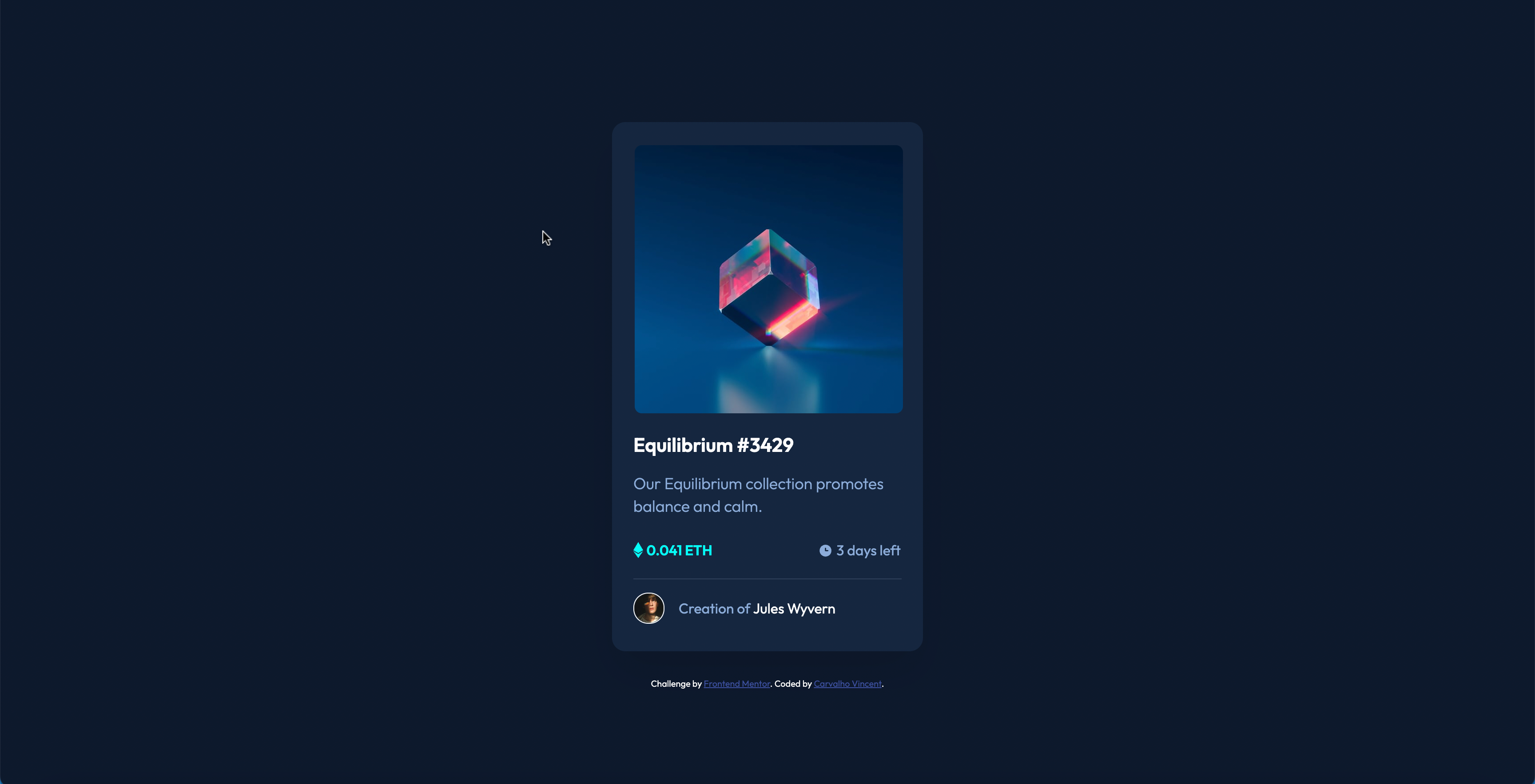 nft preview card component