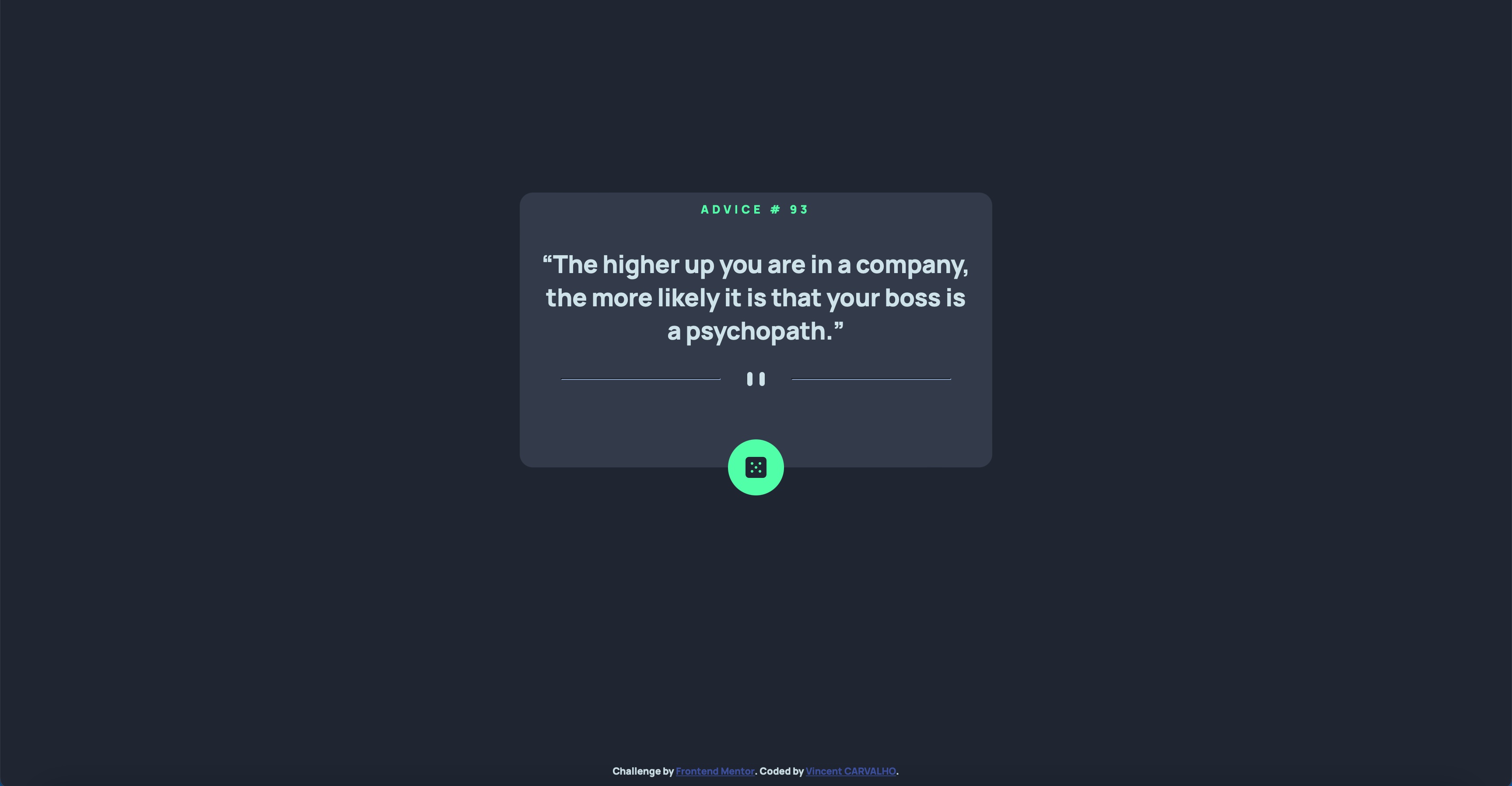 Advice generator app