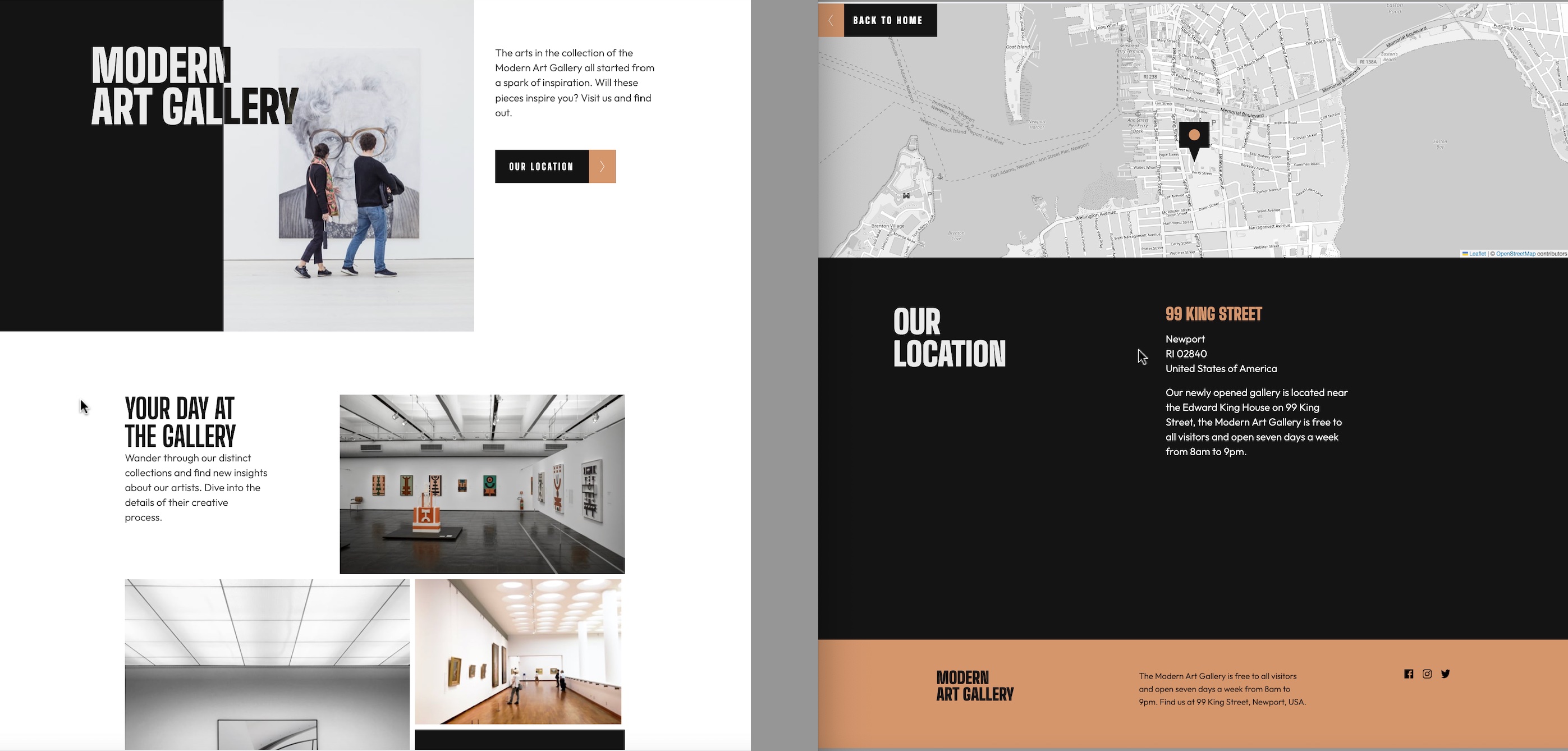 Art gallery website